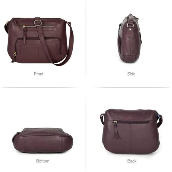 Real Leathers Crossbody Bag - Maroon - Picture 7 of 7